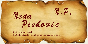 Neda Pisković vizit kartica